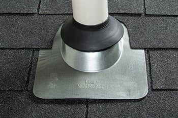 Oatey Standard Roof Flashing Applied on Shingled Roof