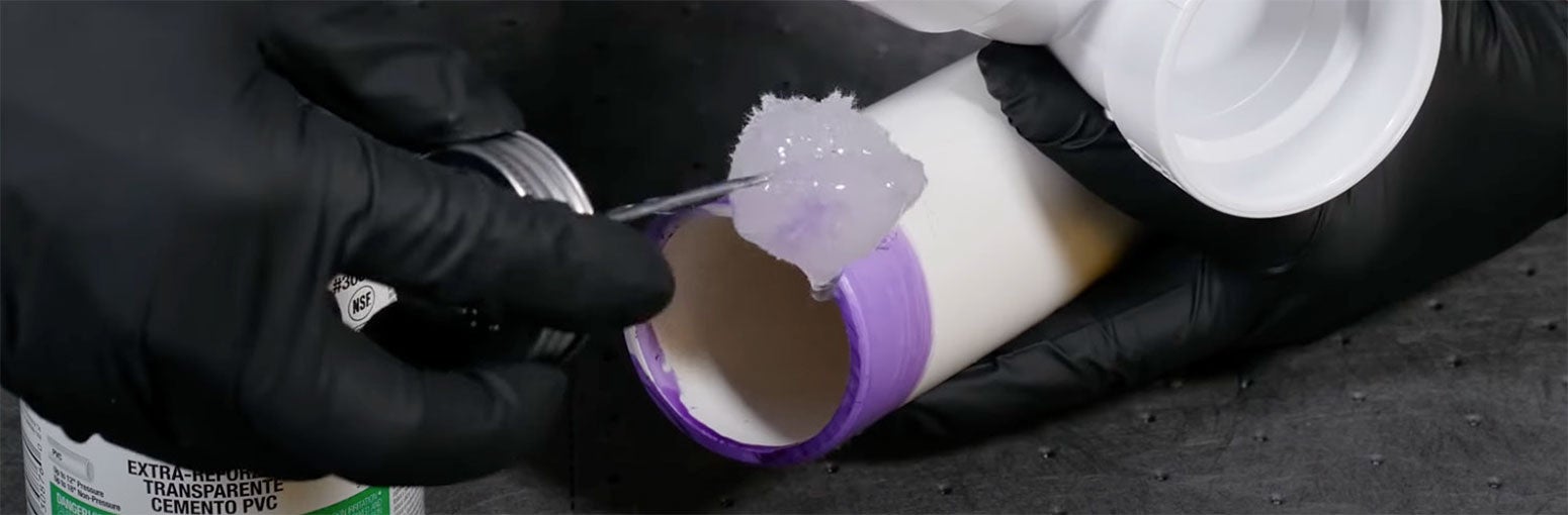 solvent welding a pvc pipe