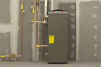 Boiler in a basement