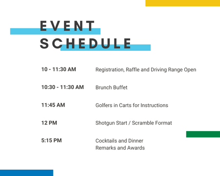 golf outing schedule