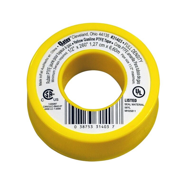 Photo of Oatey® Yellow Gas Line Tape